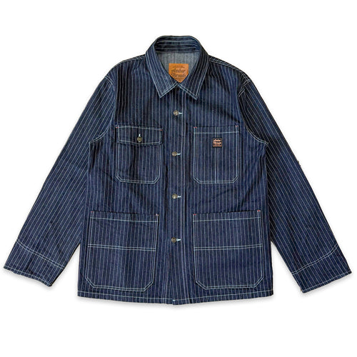 13オンス ヒッコリーデニム カバーオールジャケット/ Hickory Coverall Jacket 【Amber Threads】