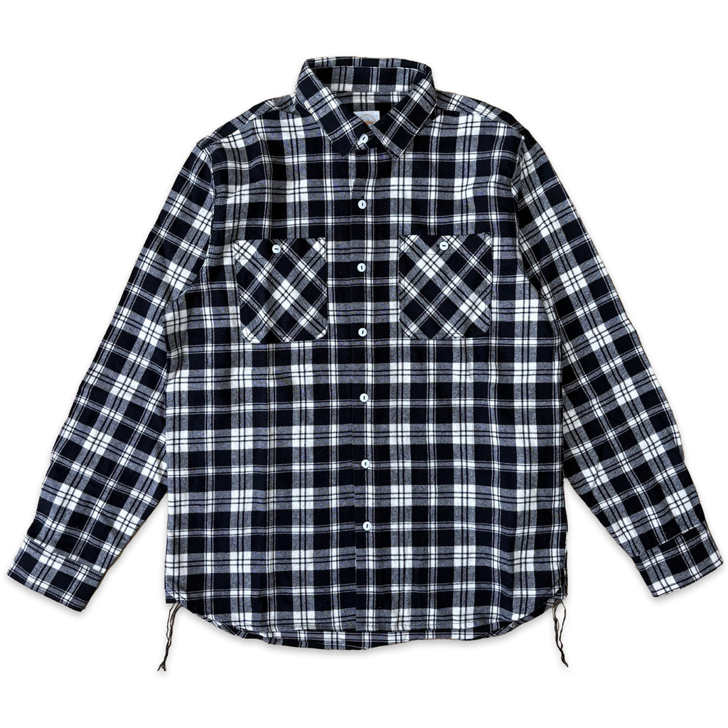 先染めコットン チェックフランネルワークシャツ / Cotton Flannel Check Shirt 【Amber Threads】