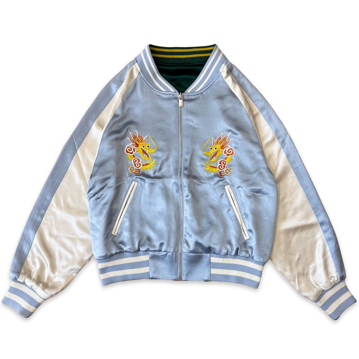 アセテートサテン リバーシブル スーベニアジャケット 鷲 龍 / Reversible Souvenir Jacket 【Amber Threads】