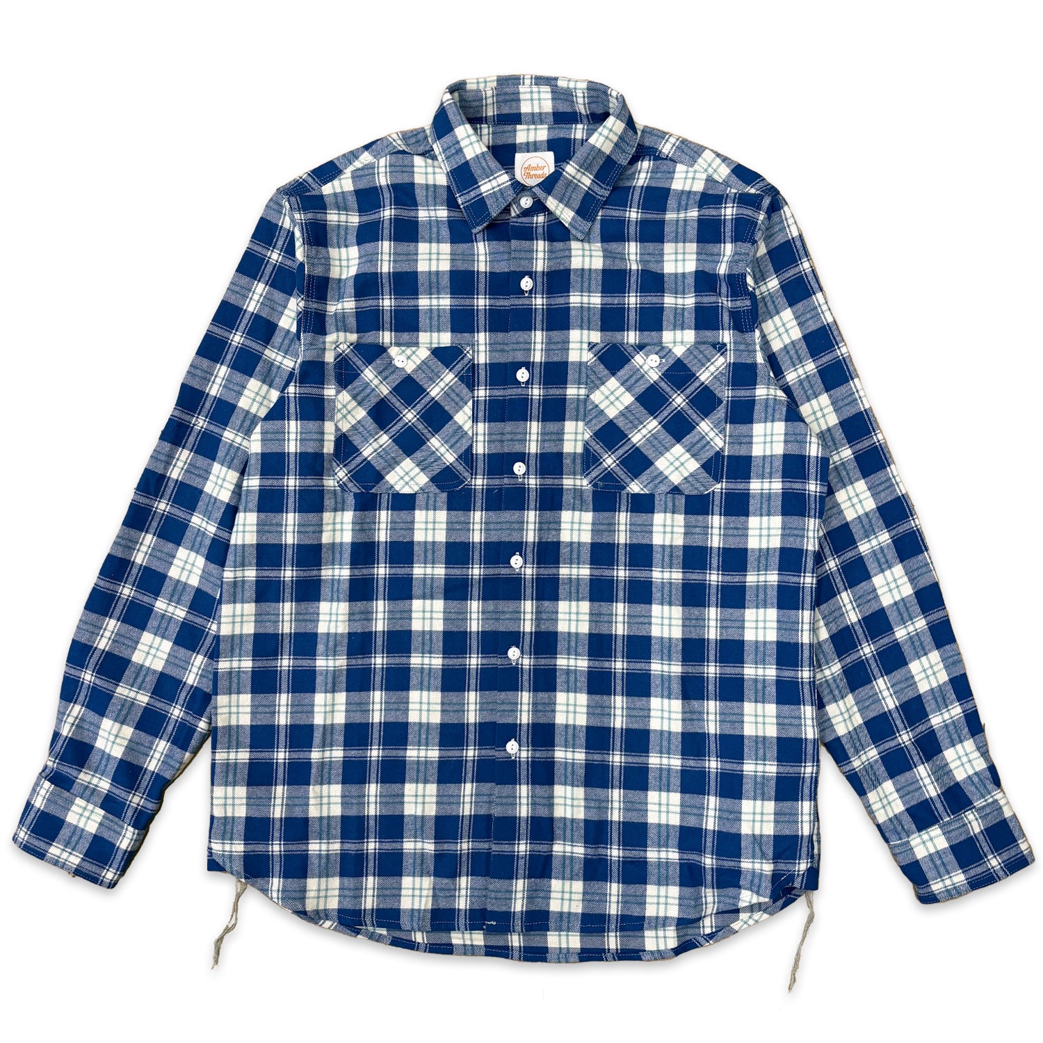 先染めコットン チェックフランネルワークシャツ / Cotton Flannel Check Shirt 【Amber Threads】