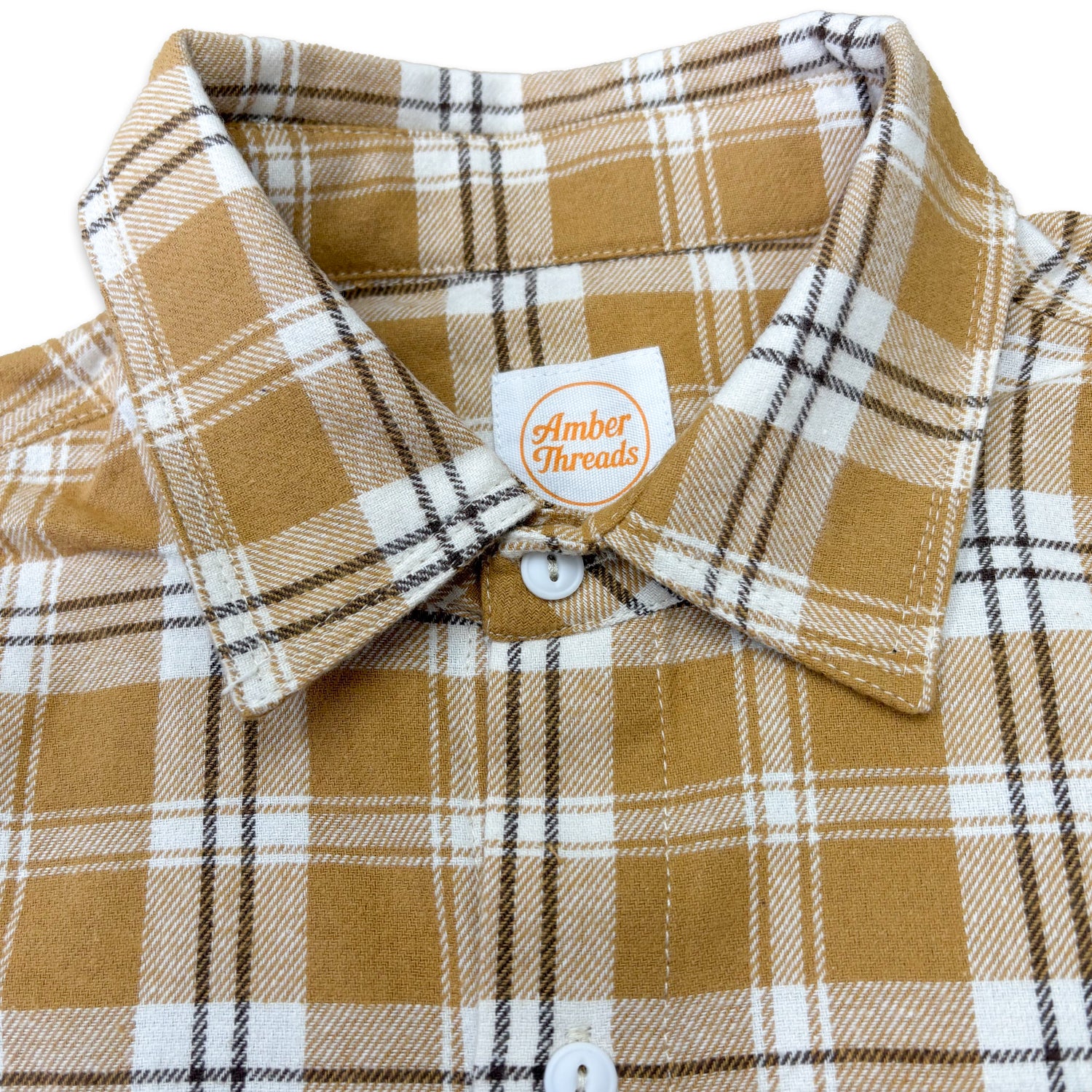 先染めコットン チェックフランネルワークシャツ / Cotton Flannel Check Shirt 【Amber Threads】