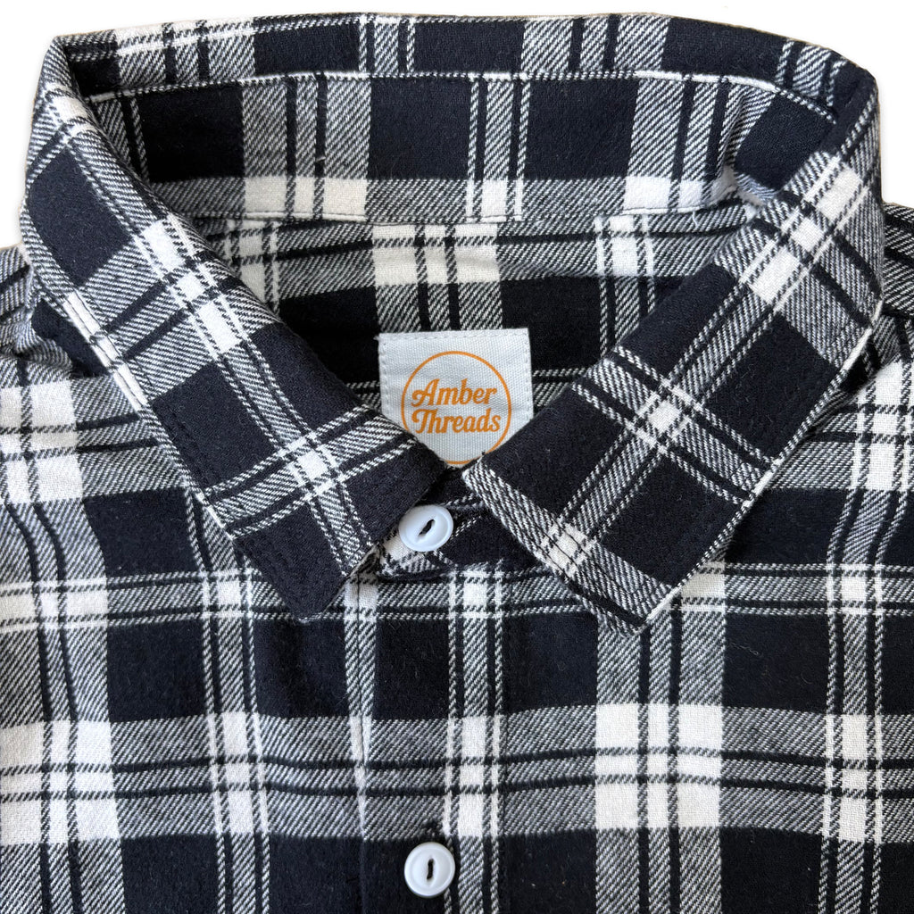 先染めコットン チェックフランネルワークシャツ / Cotton Flannel Check Shirt 【Amber Threads】