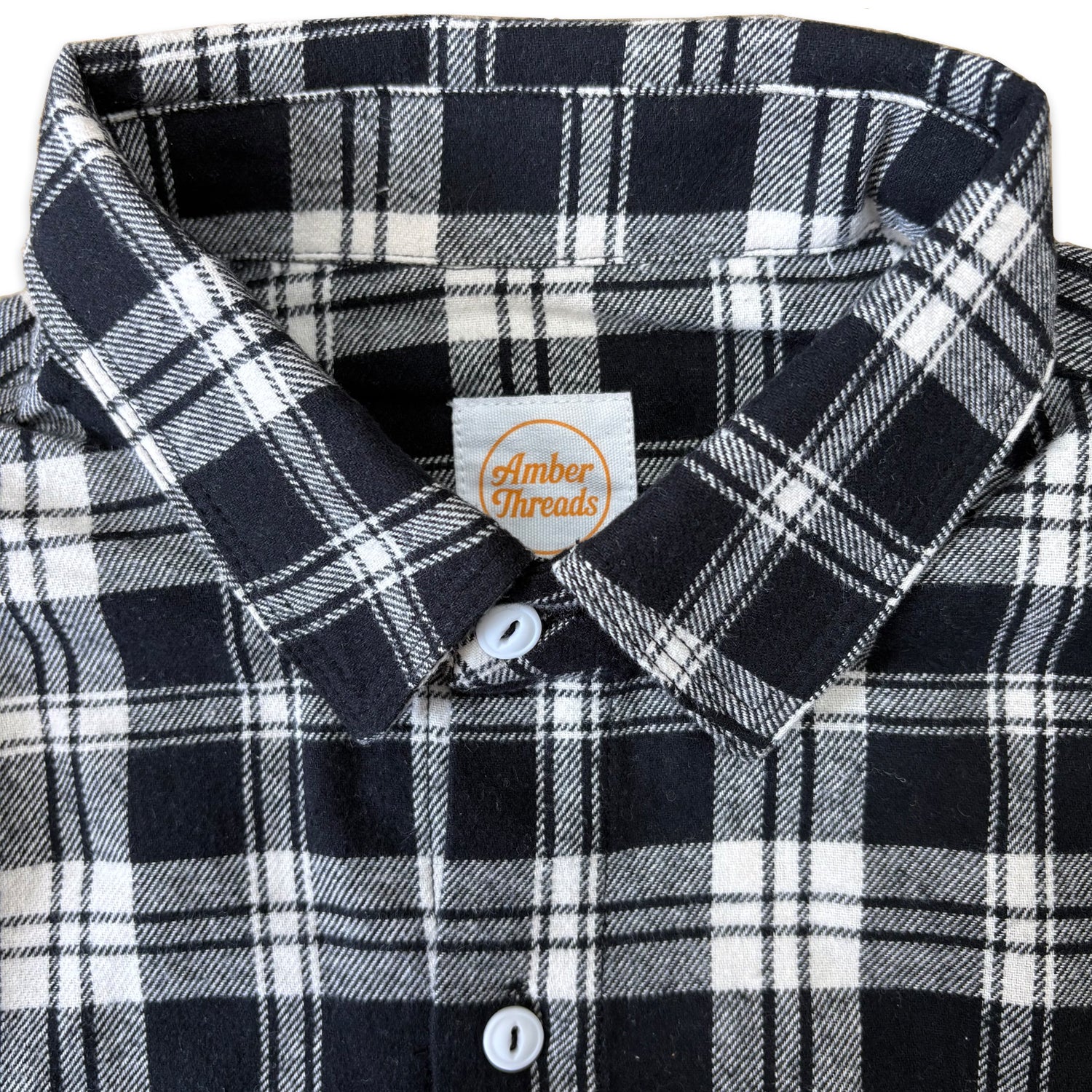 先染めコットン チェックフランネルワークシャツ / Cotton Flannel Check Shirt 【Amber Threads】