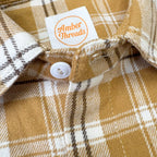 先染めコットン チェックフランネルワークシャツ / Cotton Flannel Check Shirt 【Amber Threads】