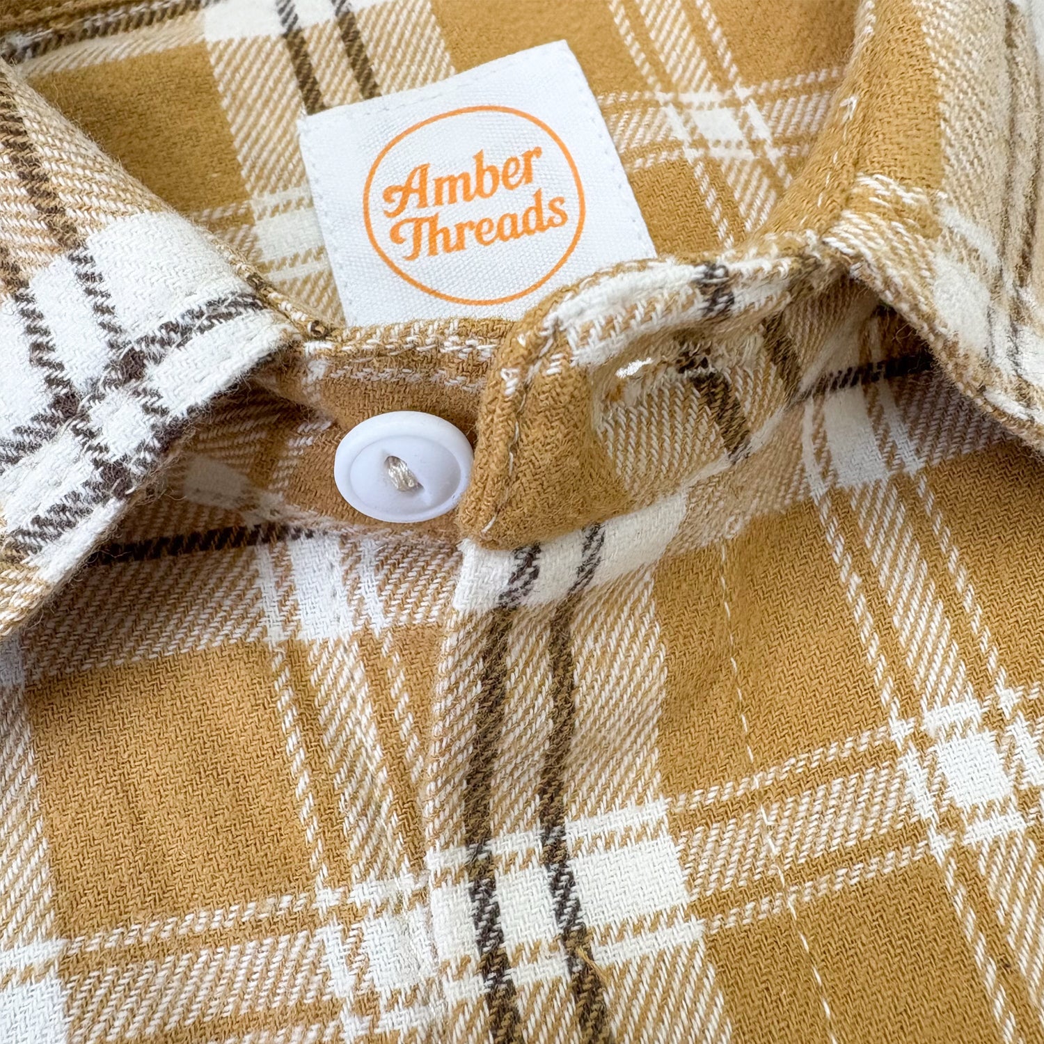 先染めコットン チェックフランネルワークシャツ / Cotton Flannel Check Shirt 【Amber Threads】