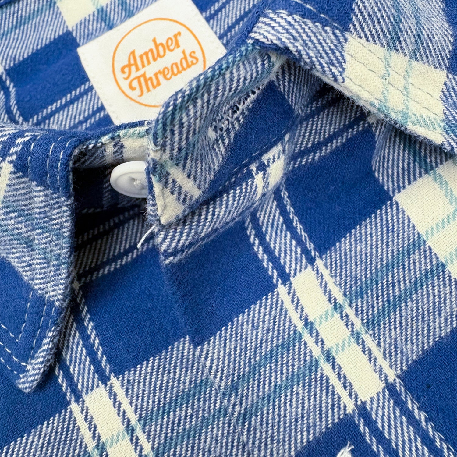 先染めコットン チェックフランネルワークシャツ / Cotton Flannel Check Shirt 【Amber Threads】