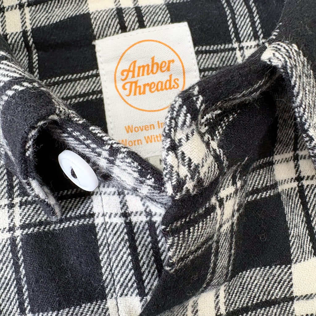 先染めコットン チェックフランネルワークシャツ / Cotton Flannel Check Shirt 【Amber Threads】