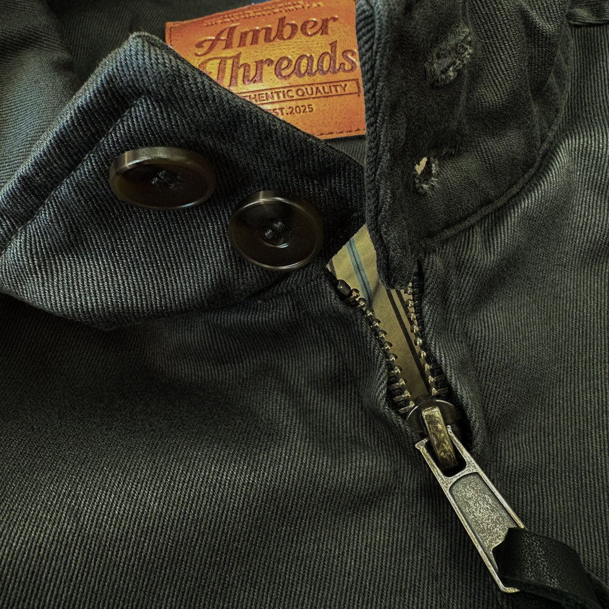 ヘビーウェイトコットンツイル ハリントンジャケット / AT Harrington Jacket 【Amber Threads】