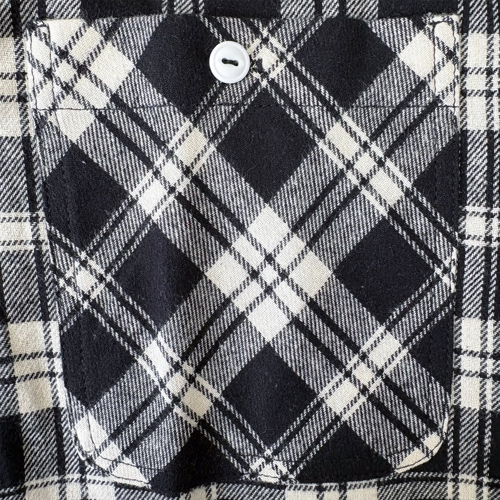 先染めコットン チェックフランネルワークシャツ / Cotton Flannel Check Shirt 【Amber Threads】