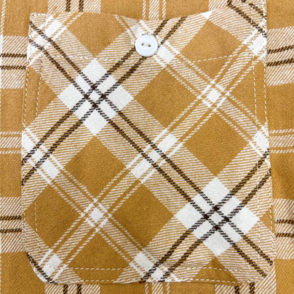 先染めコットン チェックフランネルワークシャツ / Cotton Flannel Check Shirt 【Amber Threads】