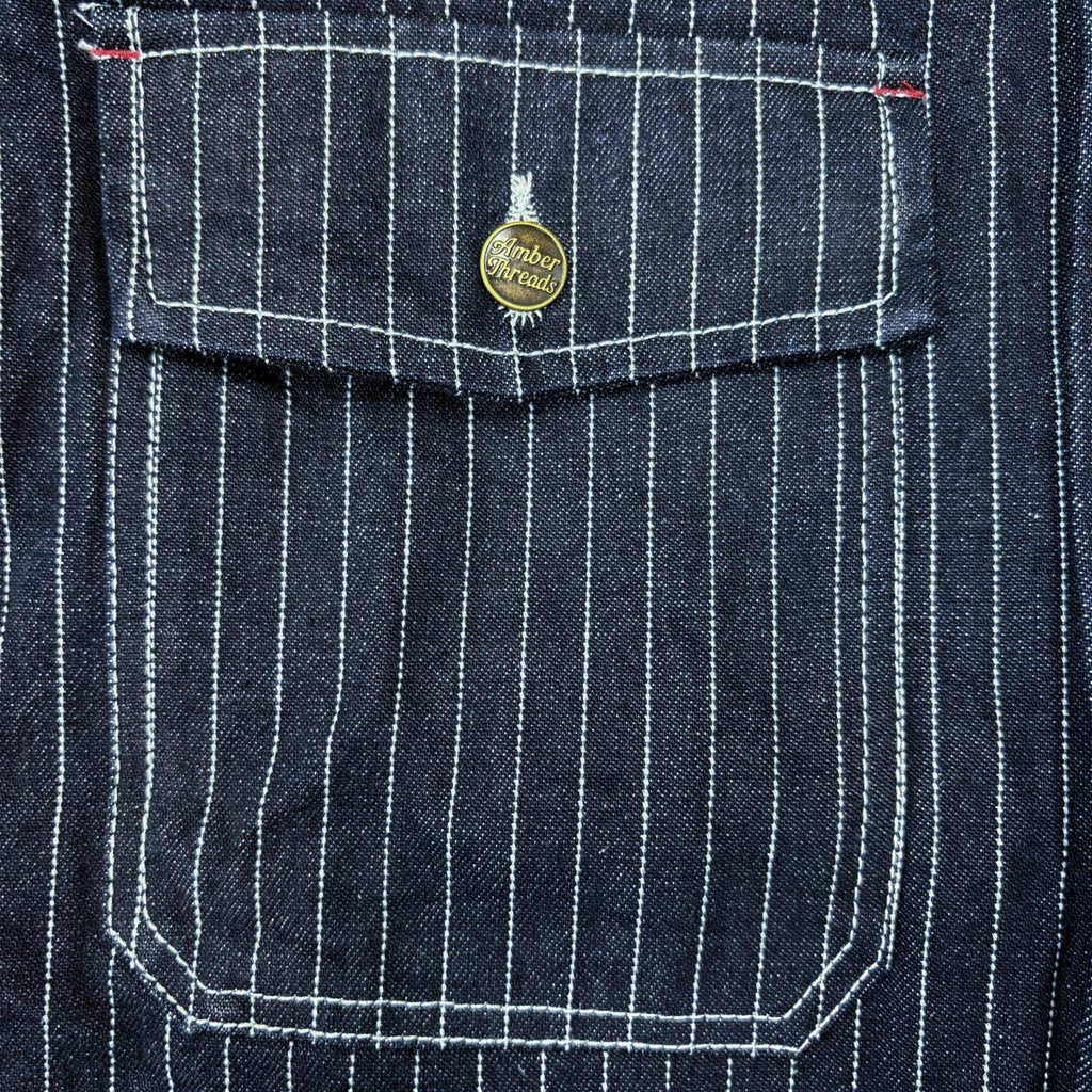 13オンス ヒッコリーデニム カバーオールジャケット/ Hickory Coverall Jacket 【Amber Threads】