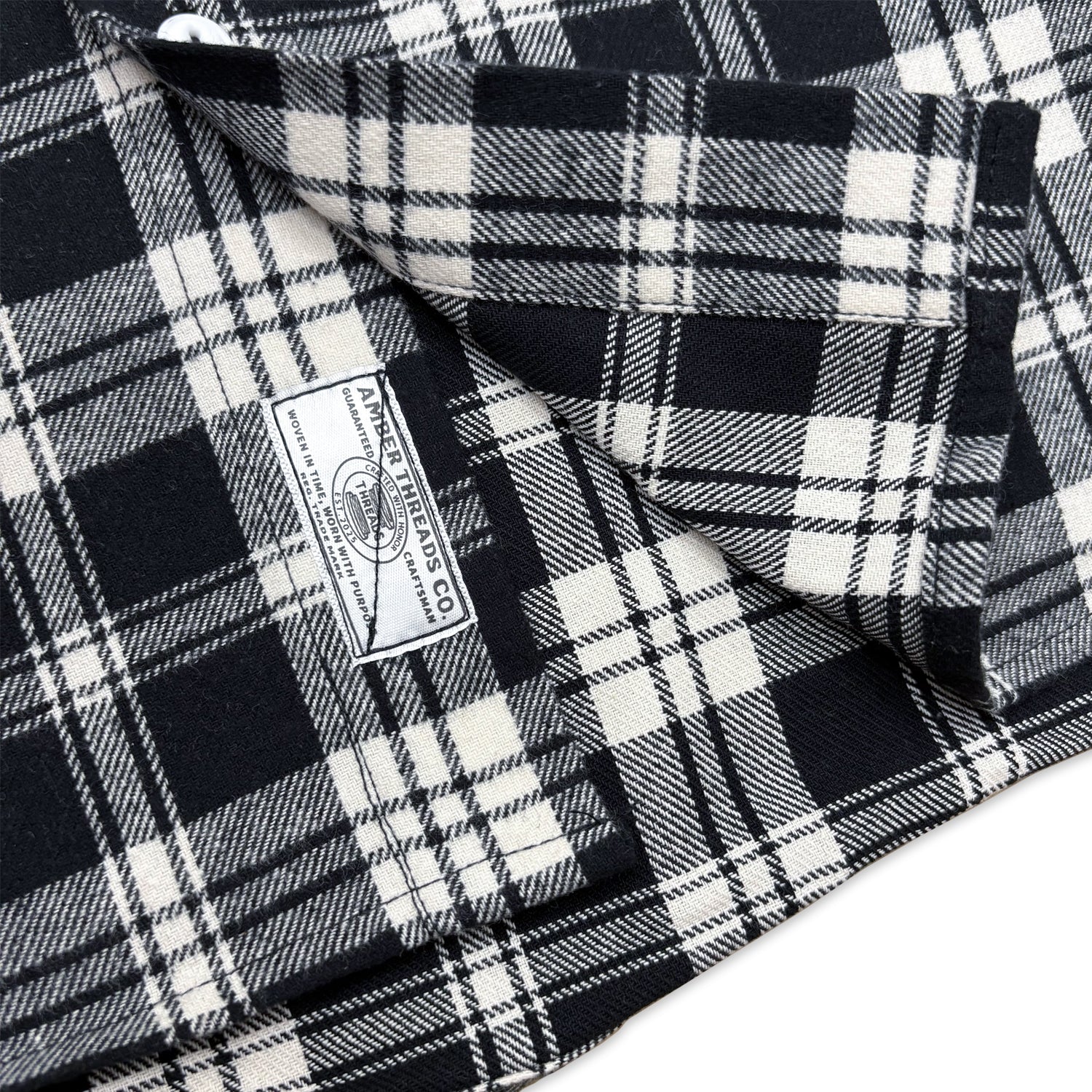 先染めコットン チェックフランネルワークシャツ / Cotton Flannel Check Shirt 【Amber Threads】