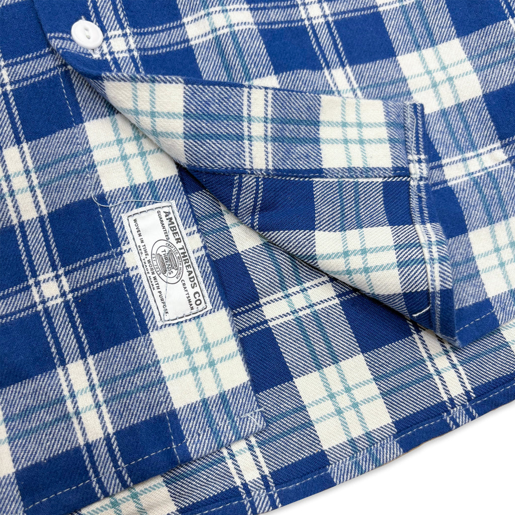 先染めコットン チェックフランネルワークシャツ / Cotton Flannel Check Shirt 【Amber Threads】