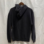 【古着】RUSSELL ATHLETIC ロゴ プルオーバーパーカー ブラック Sサイズ