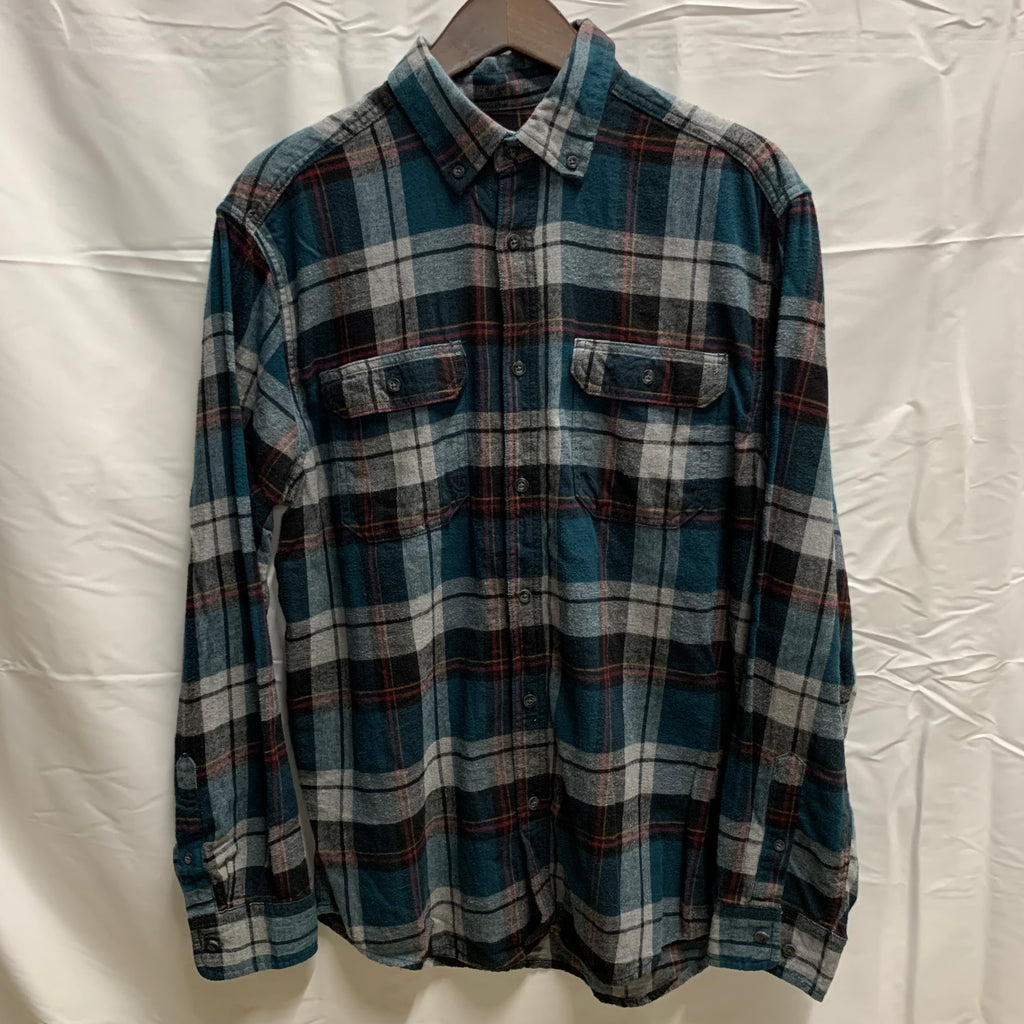 【中古】【古着】GEORGE チェック シャツ グリーン Mサイズ