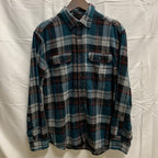 【中古】【古着】GEORGE チェック シャツ グリーン Mサイズ