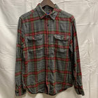 【中古】【古着】GEORGE チェック シャツ グレー Mサイズ