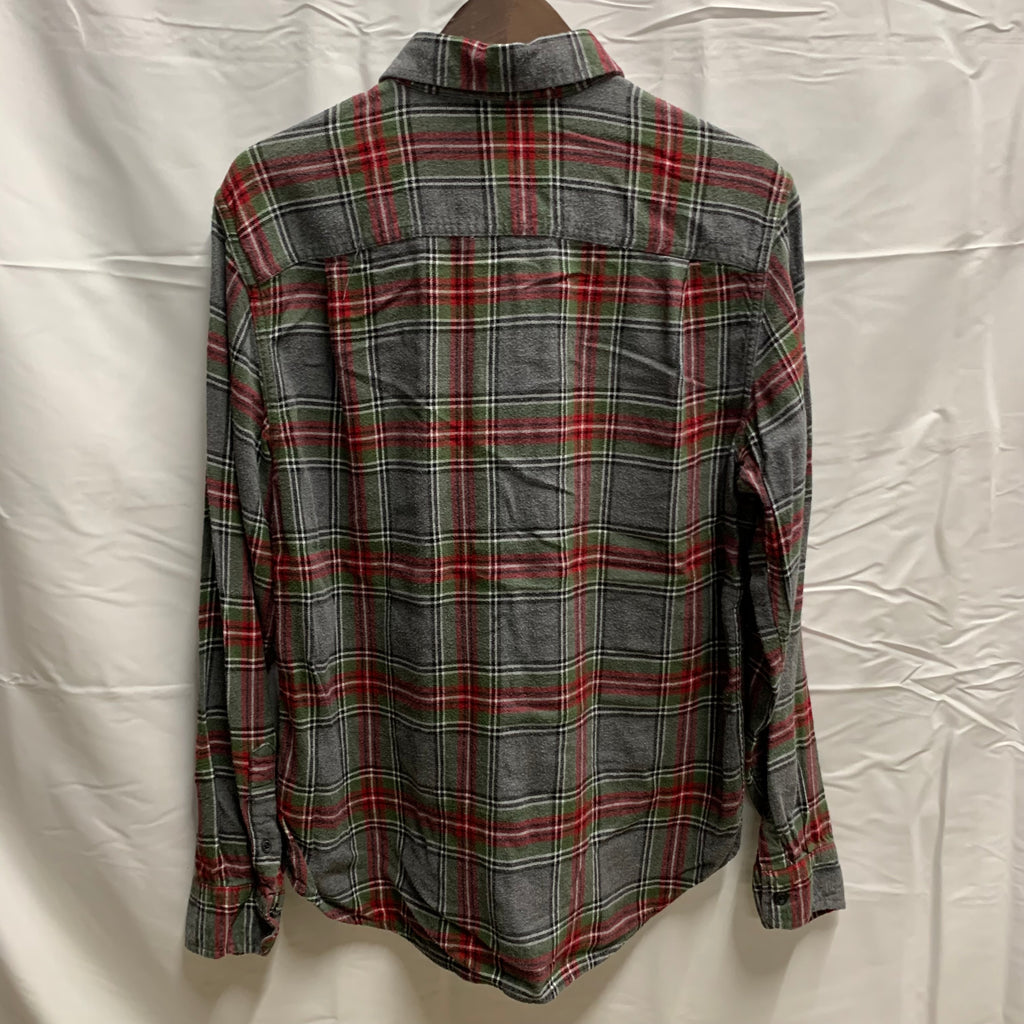 【中古】【古着】GEORGE チェック シャツ グレー Mサイズ