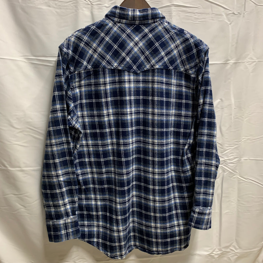 【中古】【古着】MOOSE CREEK チェック シャツ ブルー XLTサイズ