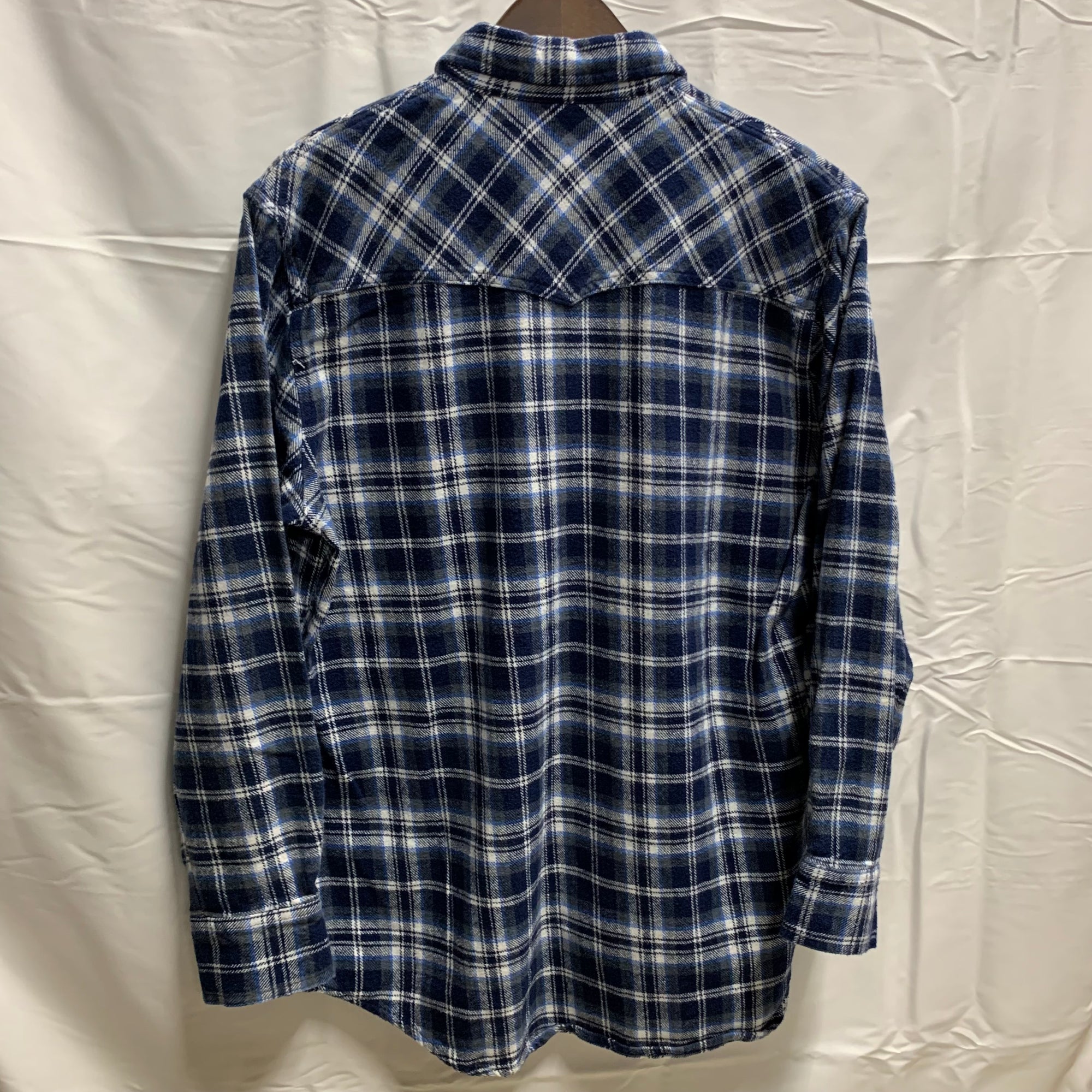 【中古】【古着】MOOSE CREEK チェック シャツ ブルー XLTサイズ