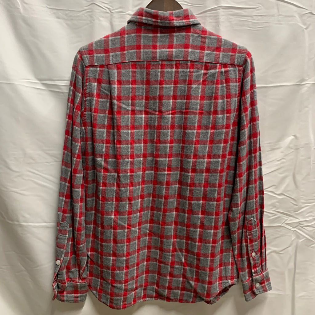 【中古】【古着】OLD NAVY チェック L/S フランネルシャツ グレー XXSサイズ