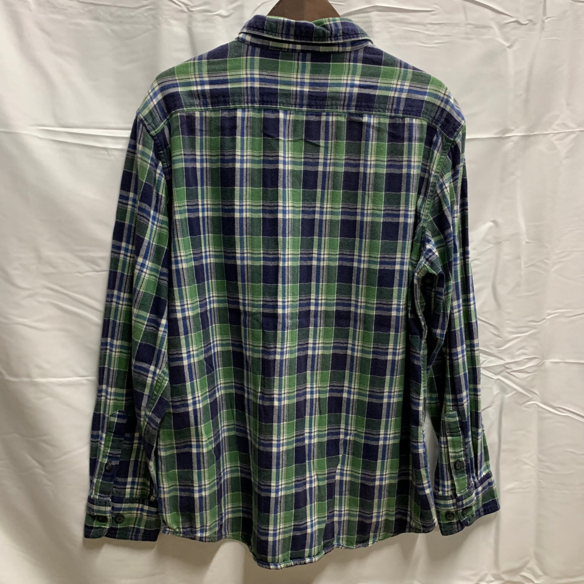 【中古】【古着】SONOMA LIFE+STYLE チェック シャツ ブルー Lサイズ