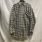 【中古】【古着】COUNTRY チェック シャツ ホワイト 41/42サイズ
