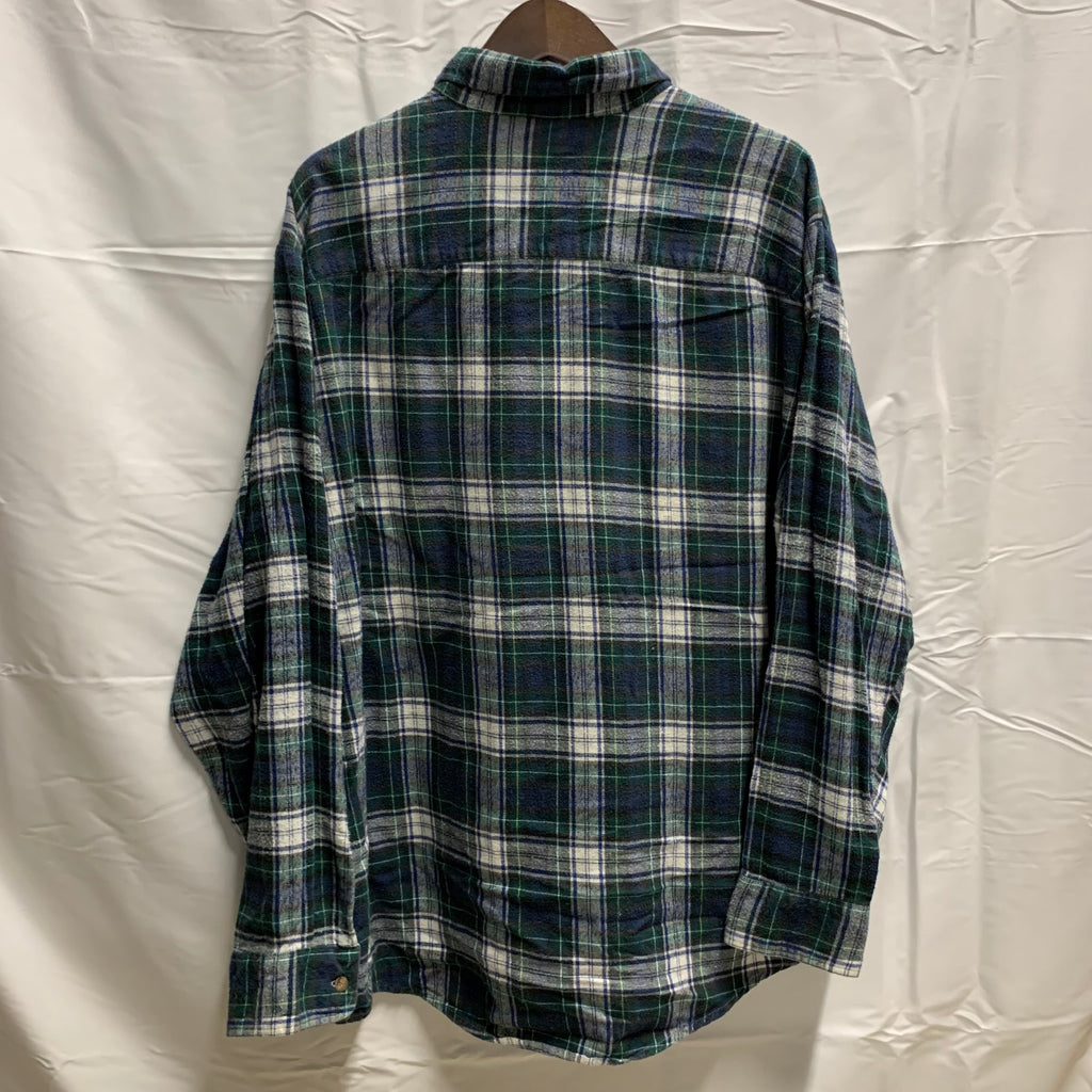 【中古】【古着】SUSQUEHANNA TRAIL Outfitters チェック シャツ ブルー XLサイズ