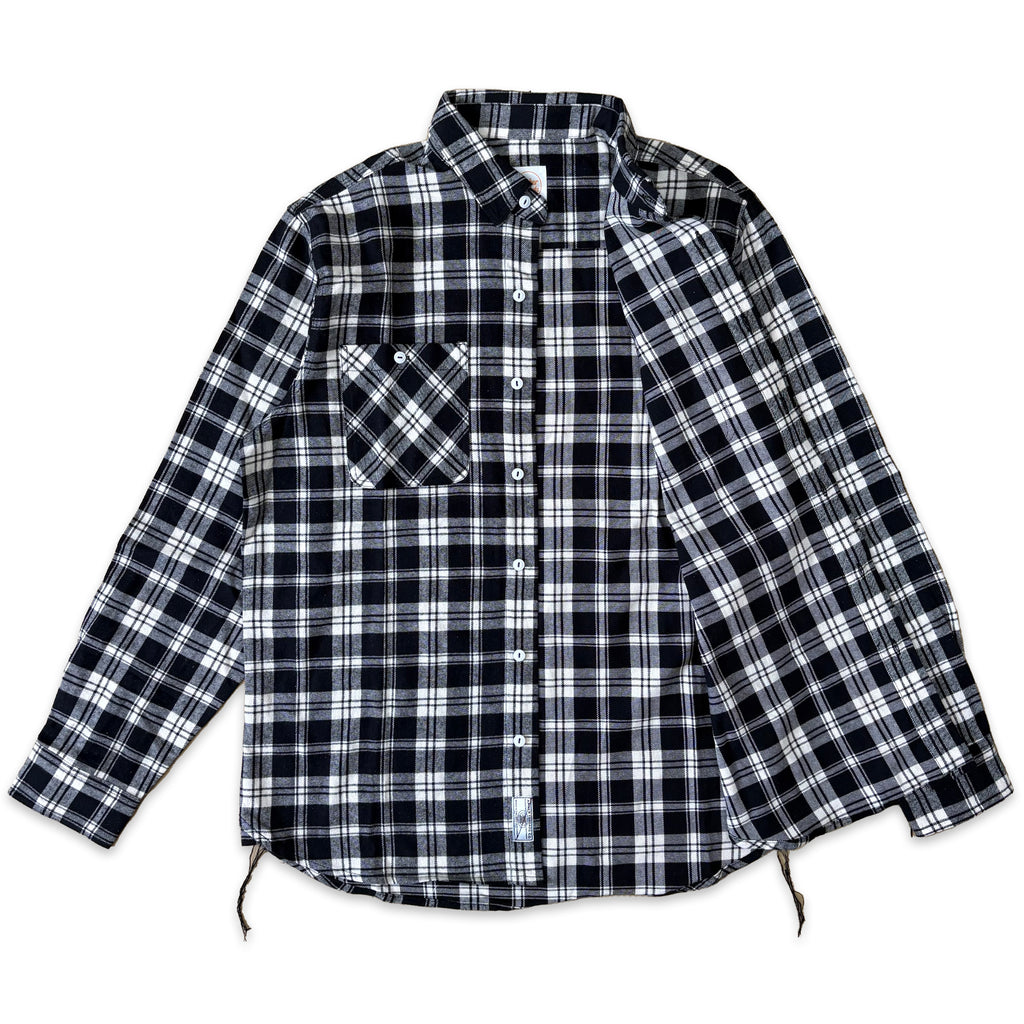 先染めコットン チェックフランネルワークシャツ / Cotton Flannel Check Shirt 【Amber Threads】