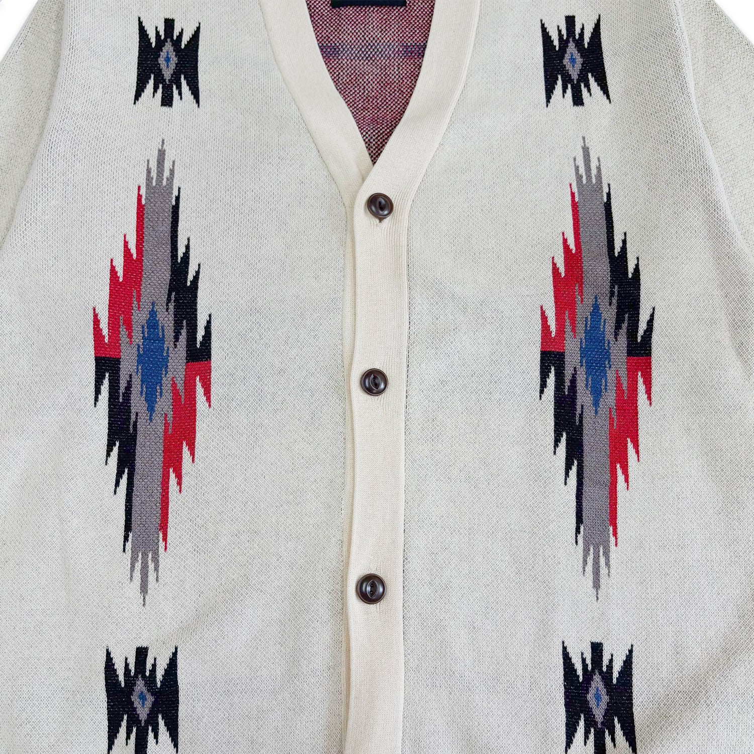 ネイティブ柄 コットンニットカーディガン / Native Cotton Knit Cardigan 【Amber Threads】