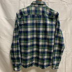 【中古】【古着】Abercrombie&Fitch チェック シャツ グリーン×ブルー×ホワイト Mサイズ