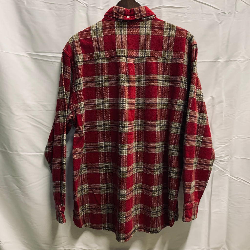 【中古】【古着】OLD NAVY チェック シャツ レッド×アイボリー Lサイズ