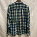 【中古】【古着】Saddlebred チェック シャツ グリーン×ホワイト×ネイビー Lサイズ
