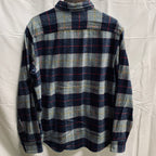 【中古】【古着】OLD NAVY チェック シャツ ネイビー×グレー Lサイズ