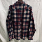 【中古】【古着】UNTUCKit チェック シャツ ネイビー×アイボリー×レッド X-LARGEサイズ