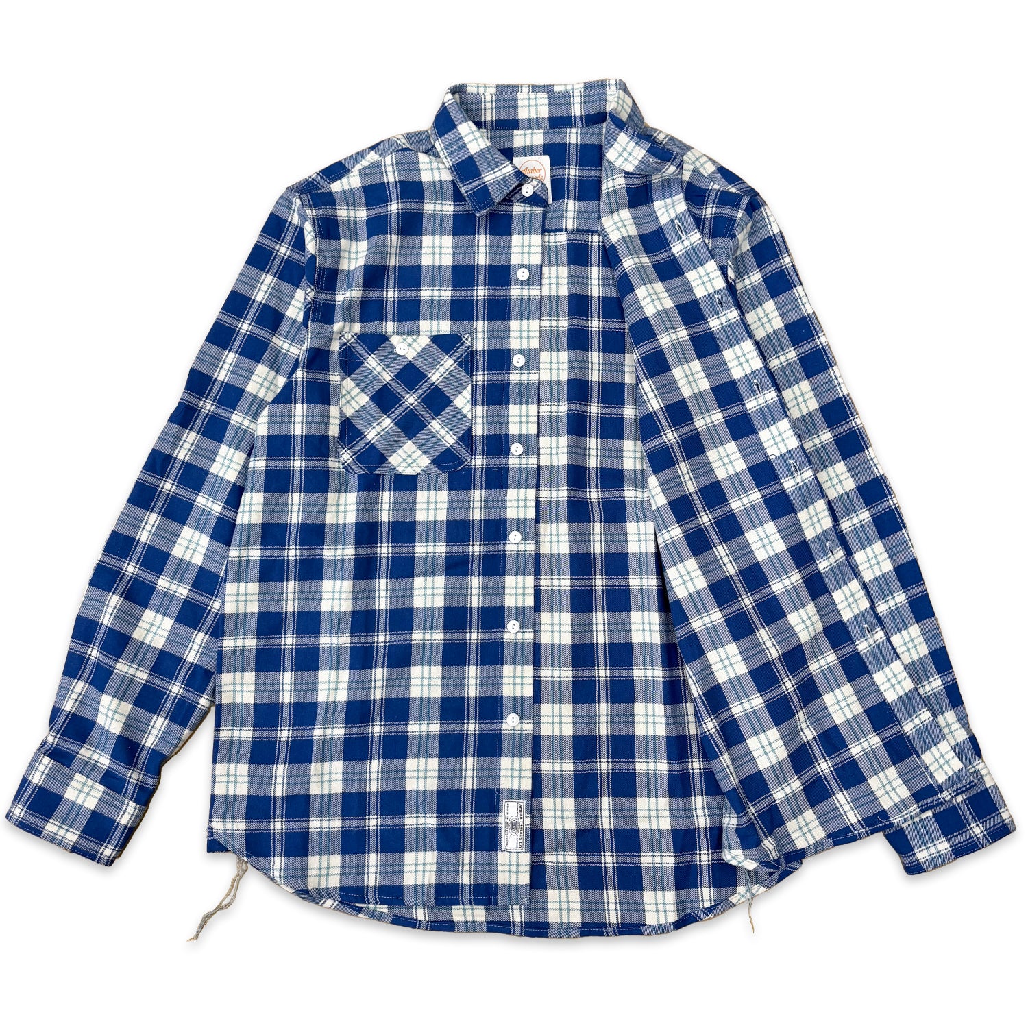 先染めコットン チェックフランネルワークシャツ / Cotton Flannel Check Shirt 【Amber Threads】