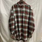【中古】【古着】RED HEAD チェック シャツ ホワイト×グリーン×レッド XLTサイズ