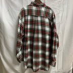 【中古】【古着】RED HEAD チェック シャツ ホワイト×グリーン×レッド XLTサイズ