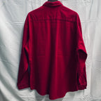 【中古】【古着】CLAYBROOKE 無地 ネルシャツ レッド Lサイズ
