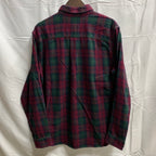 【中古】【古着】L.L.Bean チェック シャツ ボルドー×グリーン Mサイズ