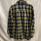【中古】【古着】RED HEAD チェック シャツ ネイビー×イエロー×ホワイト Mサイズ