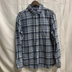 【中古】【古着】J.CREW チェック シャツ ブルー×ネイビー×ホワイト Mサイズ