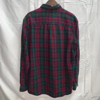 【中古】【古着】L.L.Bean チェック シャツ ボルドー×グリーン×ネイビー Lサイズ