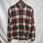 【中古】【古着】Brooks Brothers チェック L/S フランネルシャツ グリーン×レッド×ホワイト Lサイズ