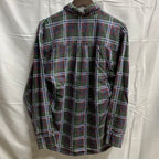 【中古】【古着】BAUM COUNTRY チェック L/S フランネルシャツ グリーン×ネイビー×レッド Lサイズ