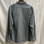 【中古】【古着】JACHS NY チェック シャツ グレー×ブルー×ホワイト Lサイズ