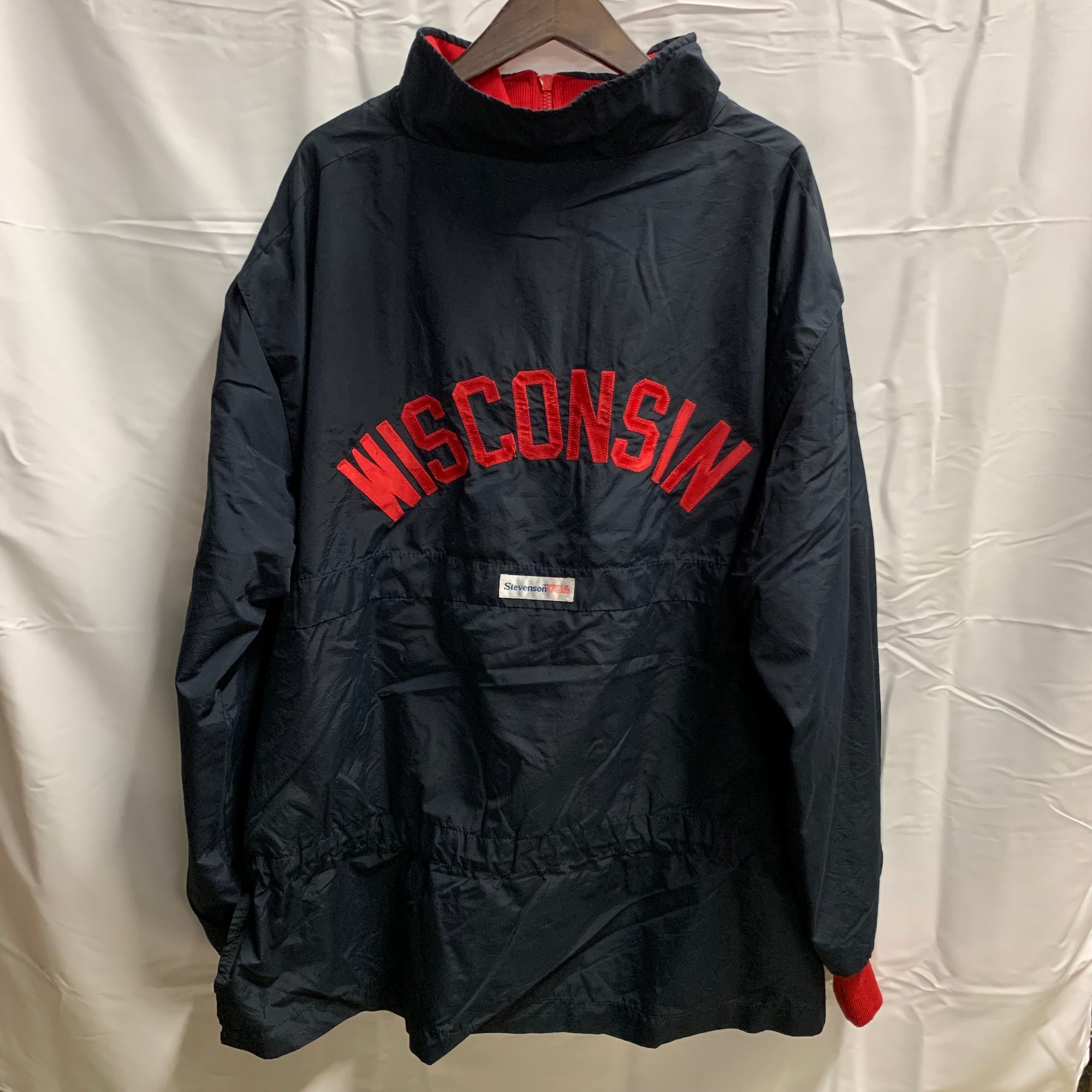 【中古】【古着】BOATHOUSE SPORTS ロゴ ナイロンプルオーバージャケット ブラック XX-LARGEサイズ