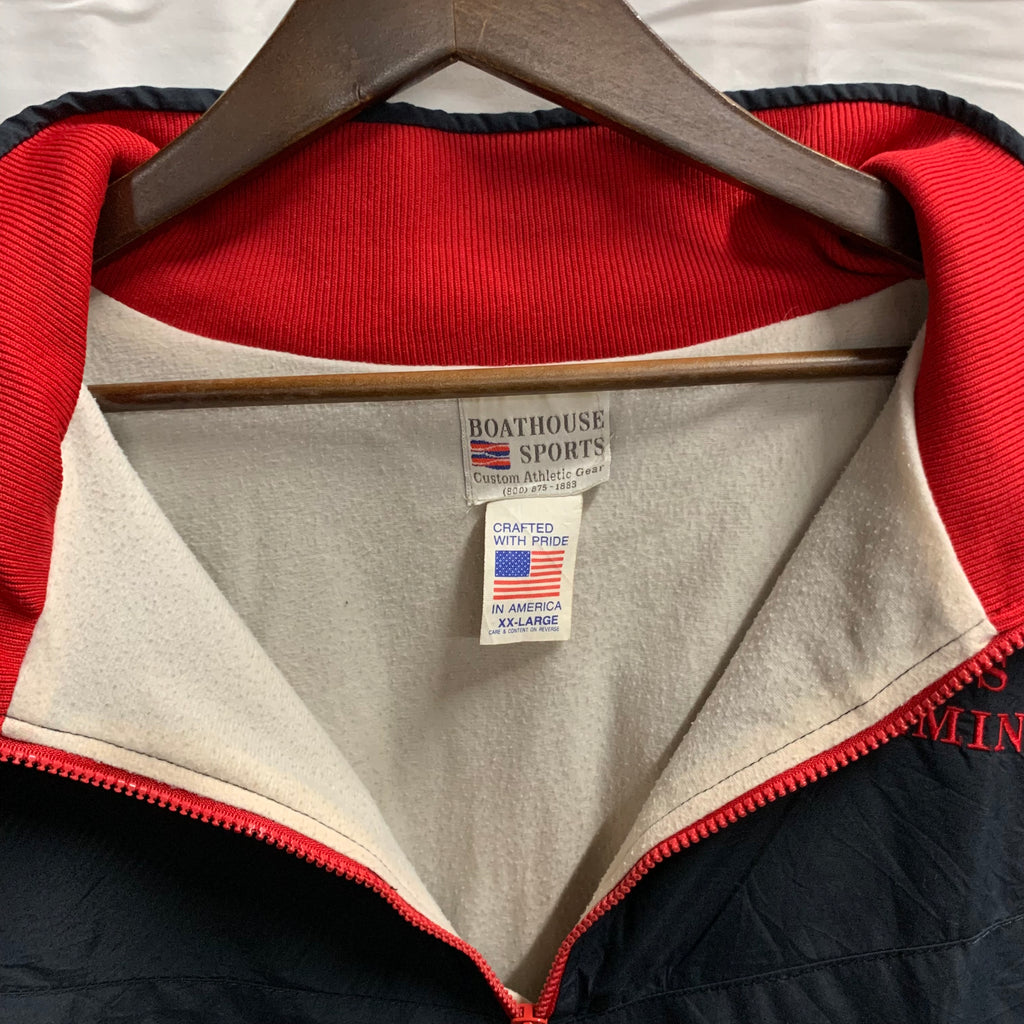 【中古】【古着】TOPSHOP カラーブロック ナイロンフルジップジャケット ブラック×ホワイト×イエロー Mサイズ