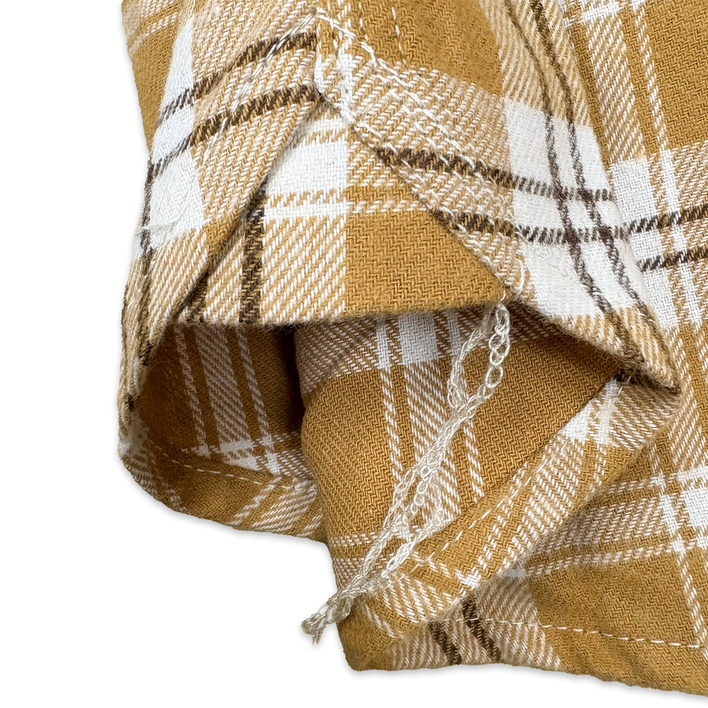 先染めコットン チェックフランネルワークシャツ / Cotton Flannel Check Shirt 【Amber Threads】