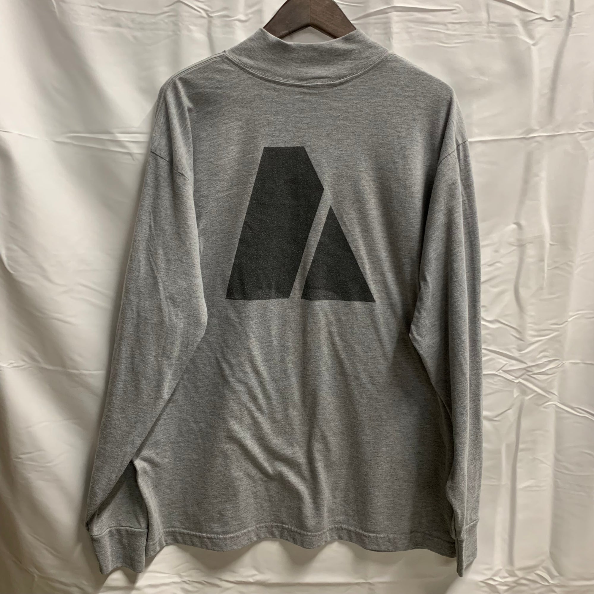 【中古】【古着】プリント L/S カットソー グレー Lサイズ